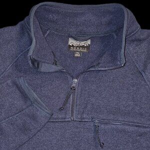 J.Crew NORDIC Men's XL Polartec Fleece 1/4 Zip Pullover Sweater Blue